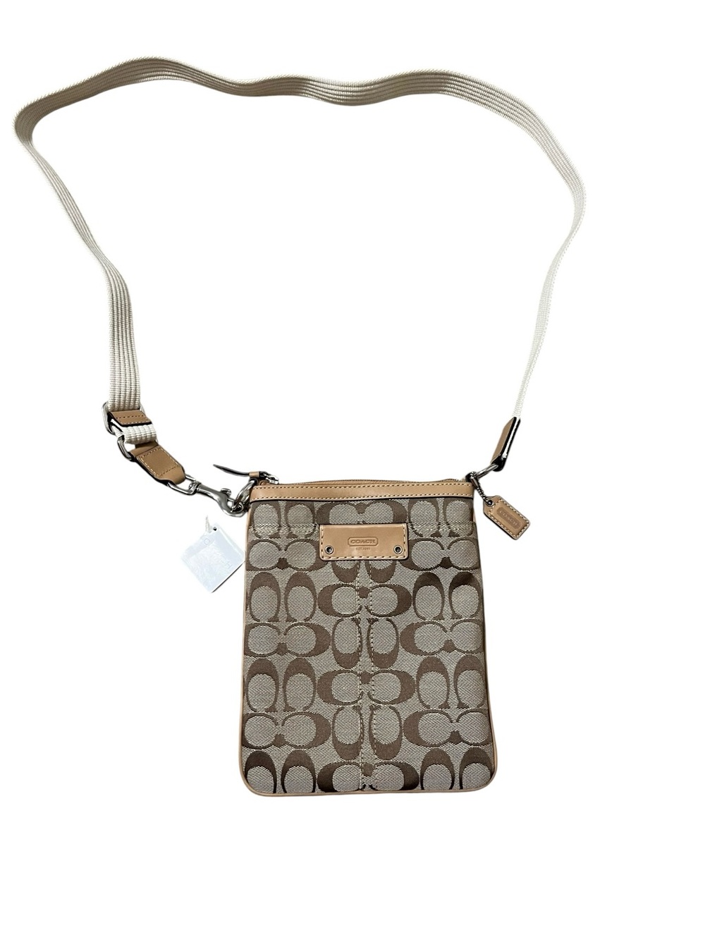 Coach Signature Canvas Crossbody Bag in Khaki